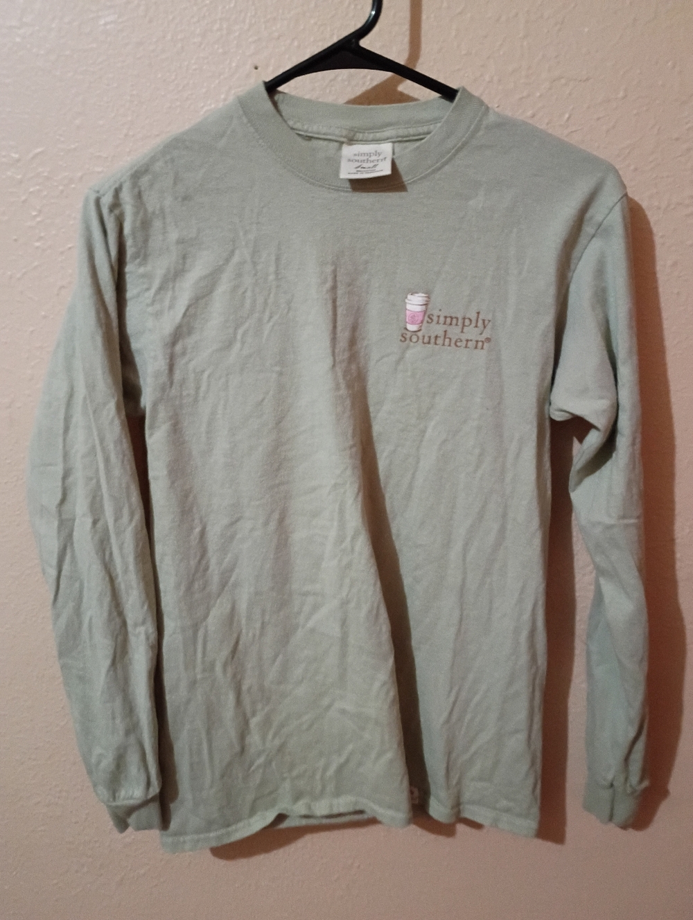 Simply Southern Size Small Sage Long-Sleeve Graphic Tee - Picture 2 of 3